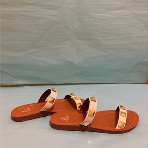 Corkys Cream Studded Sandals